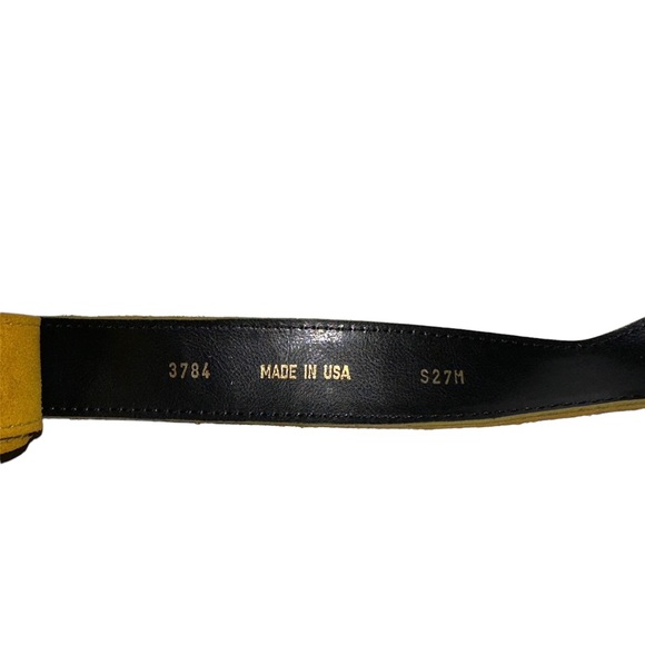 Y2K Western Core Suede Mustard Yellow Boho Belt - Picture 3 of 3